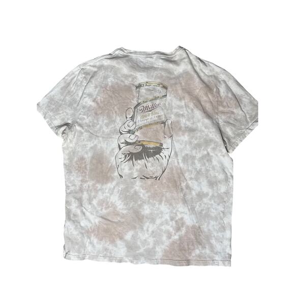 Lucky Brand Miller High Life Graphic Tee Men’s XXL Tie Dye Beer Shirt - Picture 1 of 6